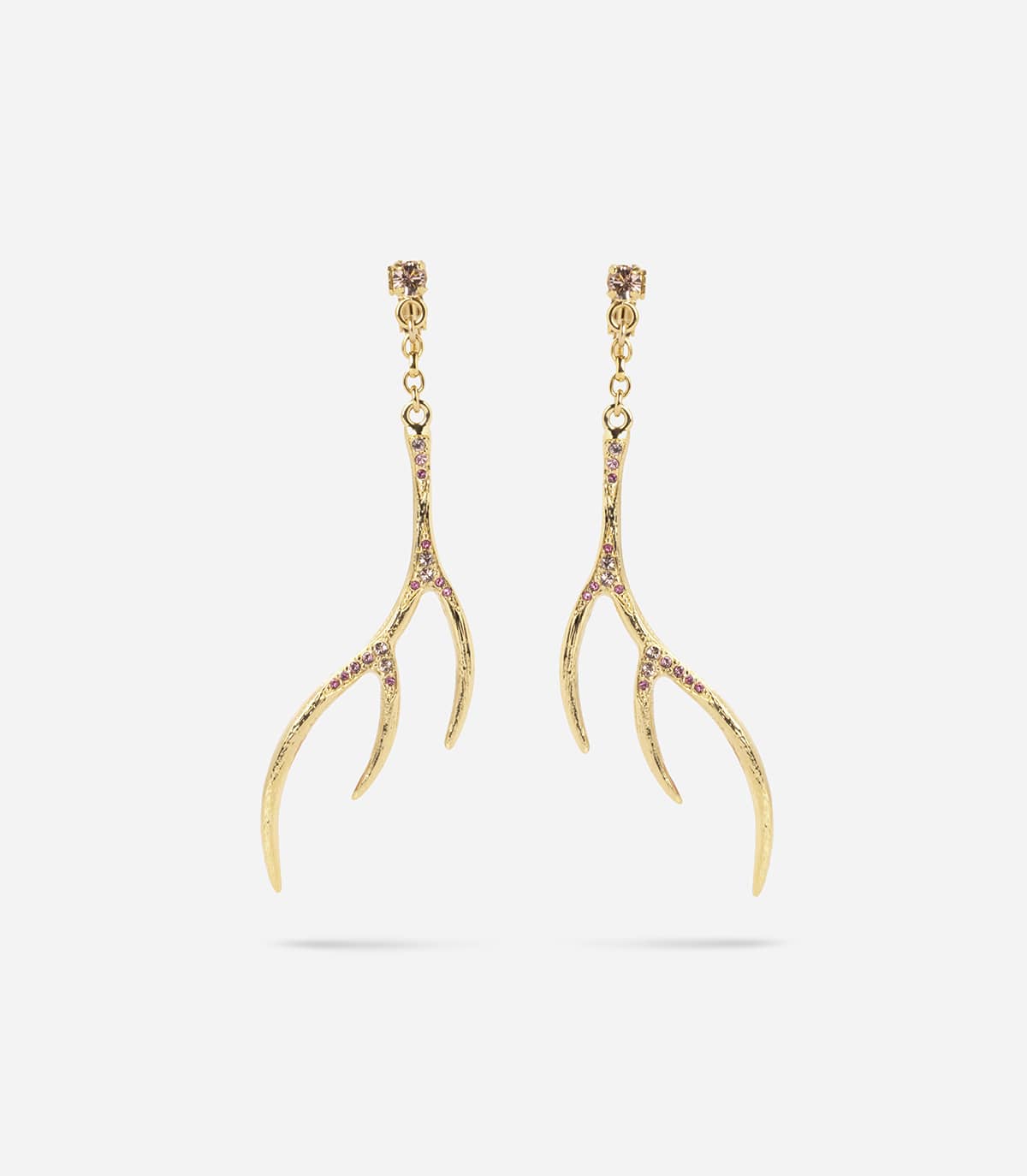 ARGYLL RHINESTONE DEER ANTLER EARRINGS - Earrings - Delphine-Charlotte Parmentier