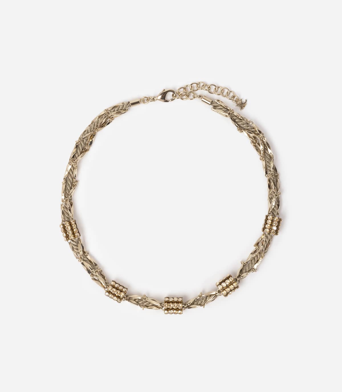 RAS DE COU CHAINES ET STRASS MAYOMBE - Collier ras de cou - Delphine-Charlotte Parmentier