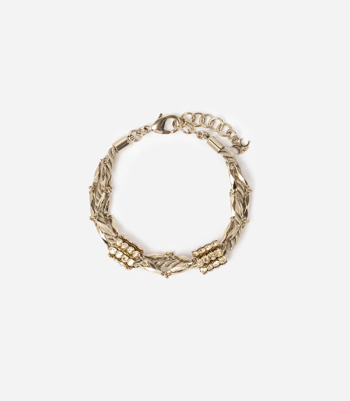 PETIT BRACELET CHAINES ET STRASS MAYOMBE - Bracelet - Delphine-Charlotte Parmentier