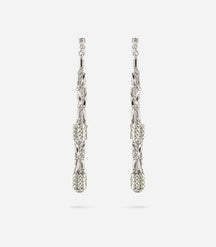 LONG RHINESTONE AND CHAIN EARRINGS MAYOMBE