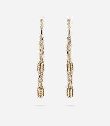 LONG RHINESTONE AND CHAIN EARRINGS MAYOMBE