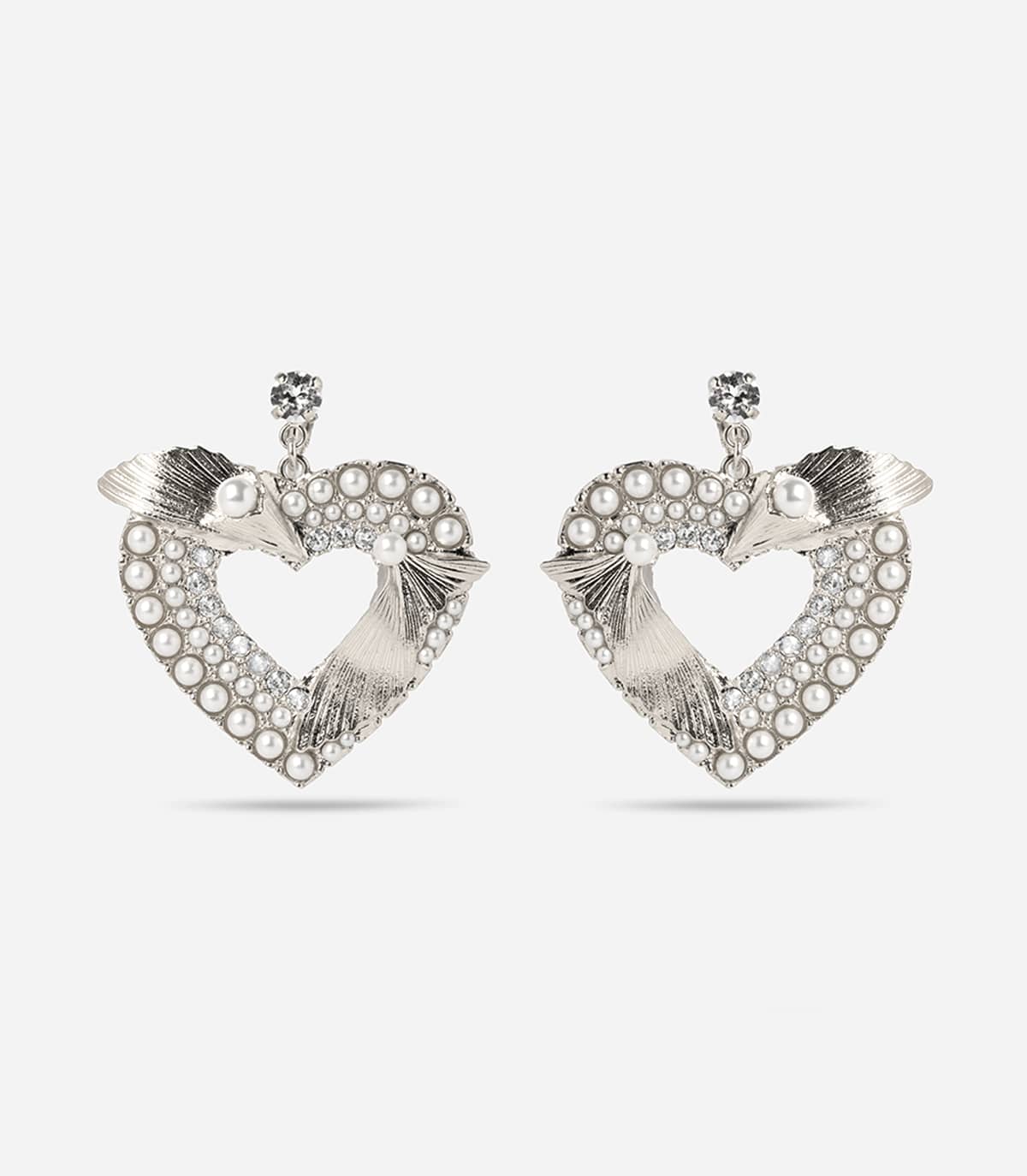 BOUCLES D'OREILLES GROS COEURS SHIRAKAMI - Boucles d'oreilles - Delphine-Charlotte Parmentier