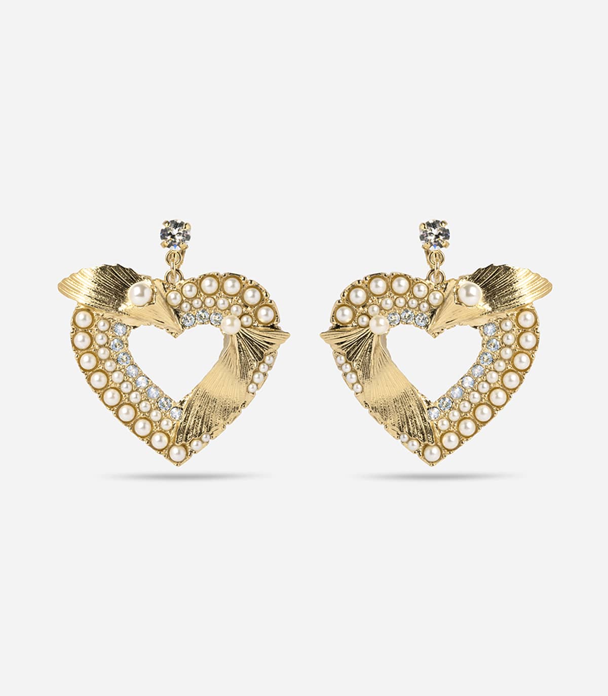 BOUCLES D'OREILLES GROS COEURS SHIRAKAMI - Boucles d'oreilles - Delphine-Charlotte Parmentier