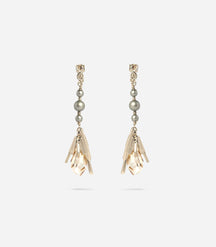 BOUCLES D'OREILLES EN PERLES ET CRISTAL DE ROCHE TAIGA