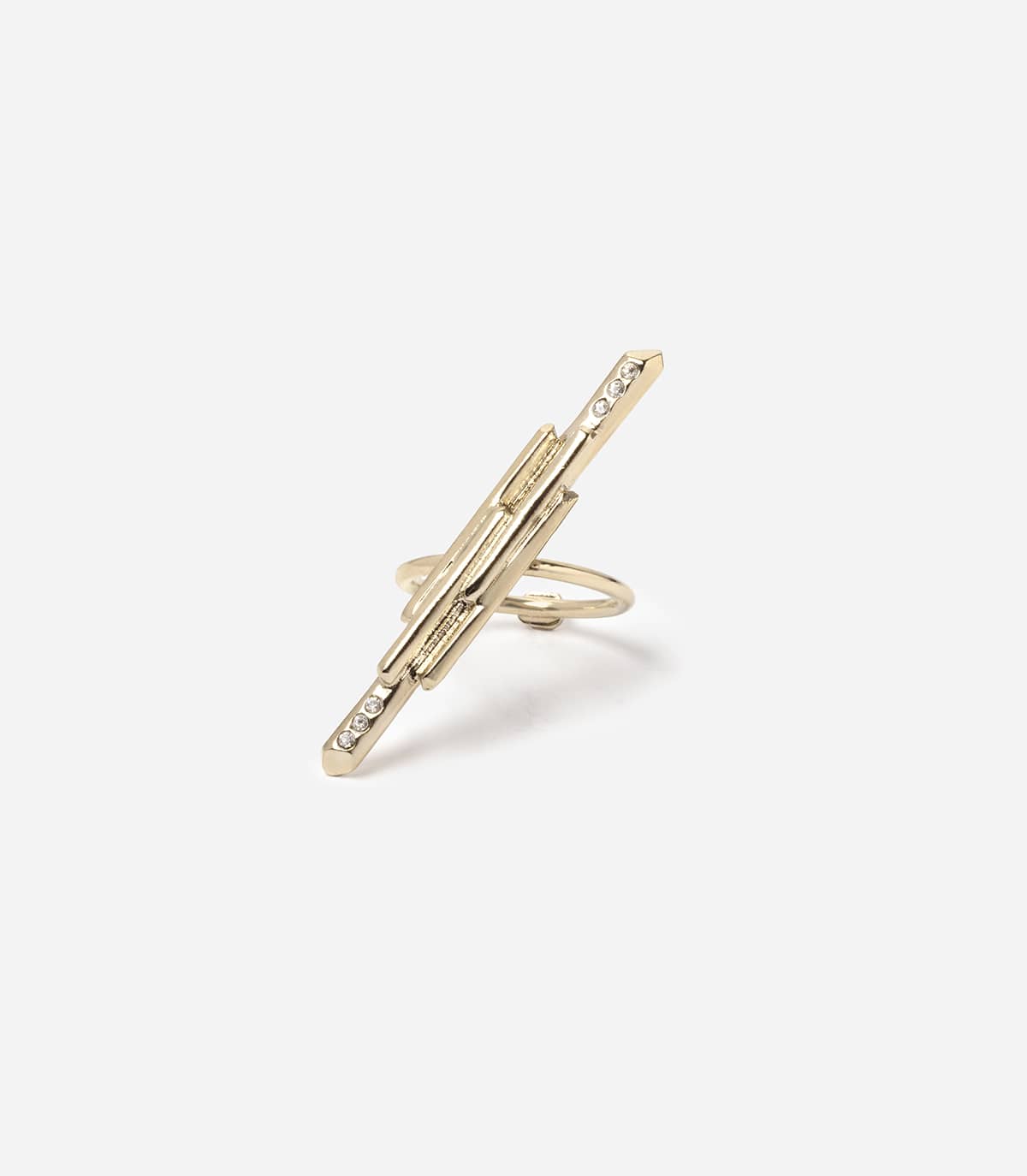 TAIGA RHINESTONE BARRETTE RING - Ring - Delphine-Charlotte Parmentier